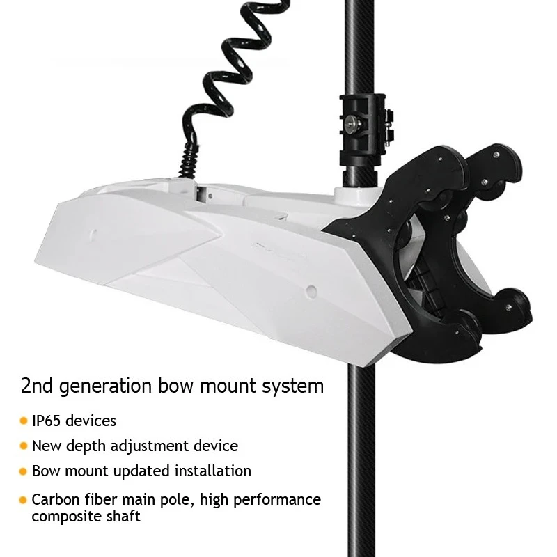 Marine GPS Electronic Anchor Haibo P125 Bow-Mount Electric Trolling Motor 125lbs Thrust, 72in 80in 100in Shaft Composite