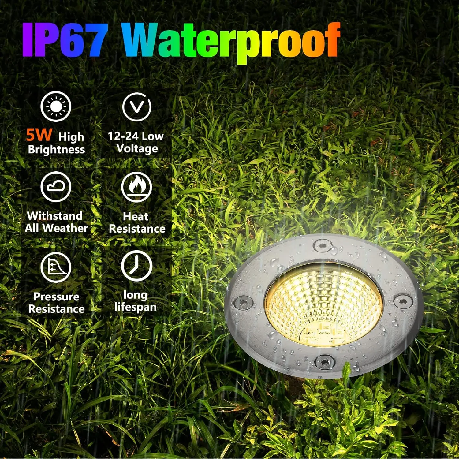 

8-16 комплектов низковольтных ландшафтных фонарей 5 Вт светодиодные уличные водонепроницаемые палубные фонари с разъемами, 12 В-24 В для освещения наземных дорожек