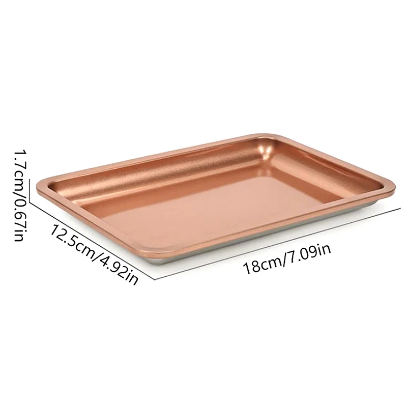 【WHB43】Stainless Steel Cosmetic Storage Tray Jewelry Tray Plate Doctor Surgical Tray Desktop Storage Tool Metal Fack Nail Tray