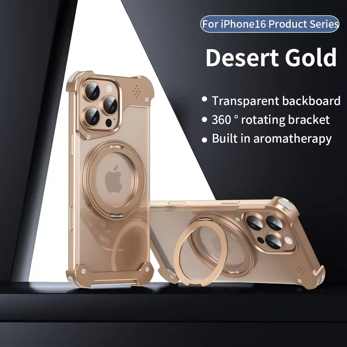 

Металлический каркас Magsafe 360 ° Чехол-держатель для телефона для iPhone 16, 15, 14, 13 Pro Max 16 plus, алюминиевый безрамный прозрачный чехол-бампер из ПК