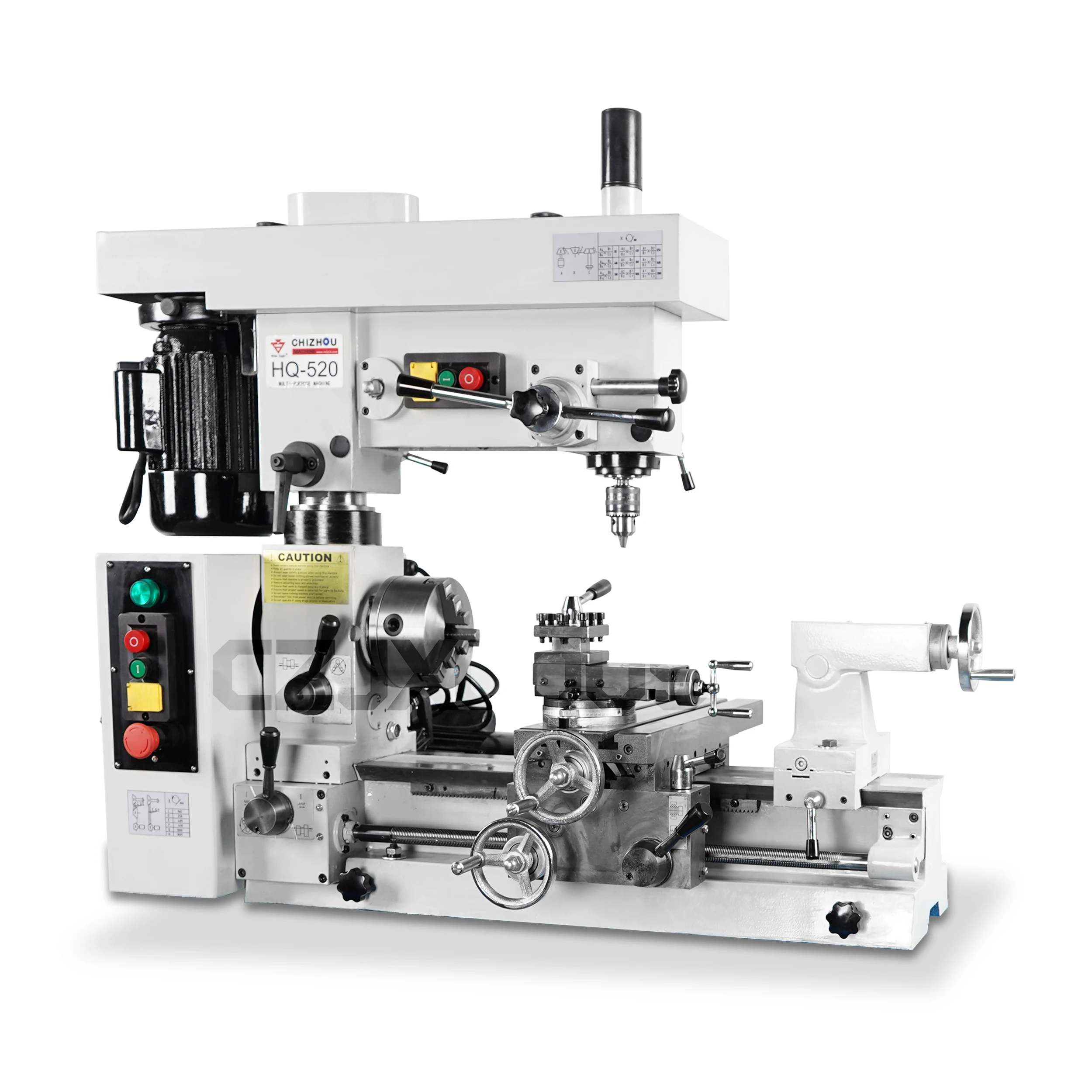 

HQ520/HQ750 Multifunctional Lathe, Drill, and Milling Machine – An Integrated Metal Processing Machine