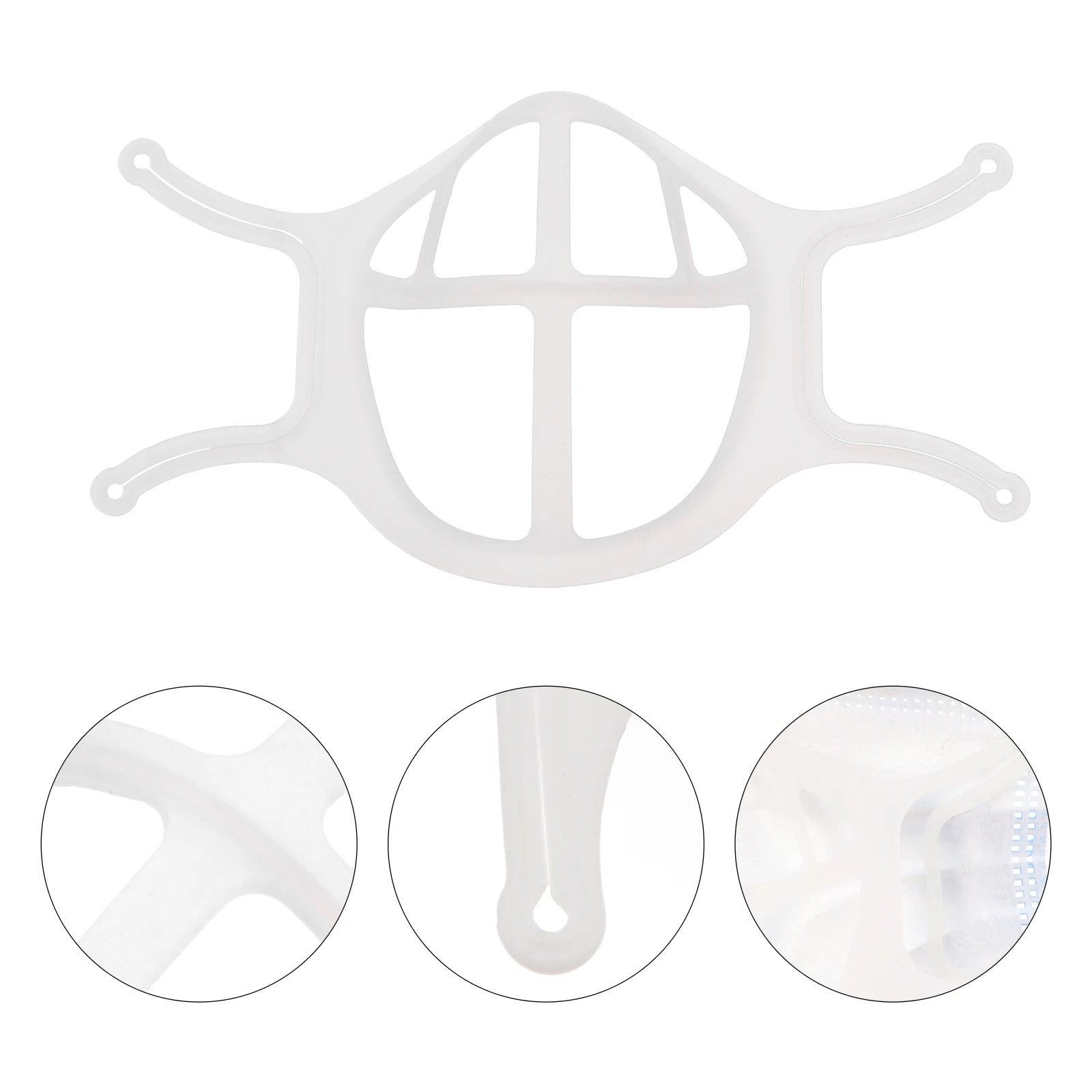 

5 Pcs Mask Holder Silicone Inner Bracket for Face Masks Breathing Support Lipstick Protection Health Monitoring