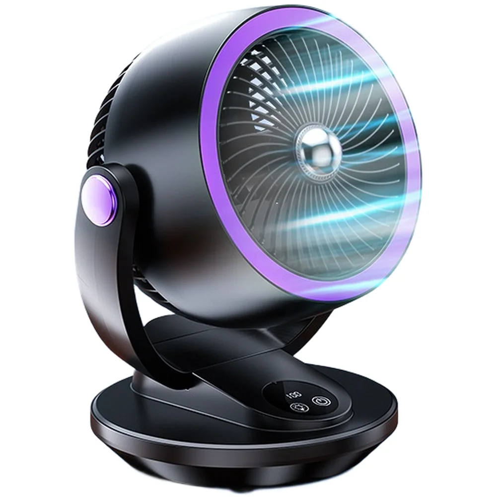 5 USB Rechargeable Desk Fan with Quiet Brushless Technology 120 Degree Air Circulation and LED Battery Indicator