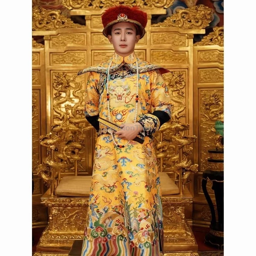 

2025 emperor dragon robe chinese drame costume emperor classic hanfu gorgeous elegant high end temperament men's hanfu outfit