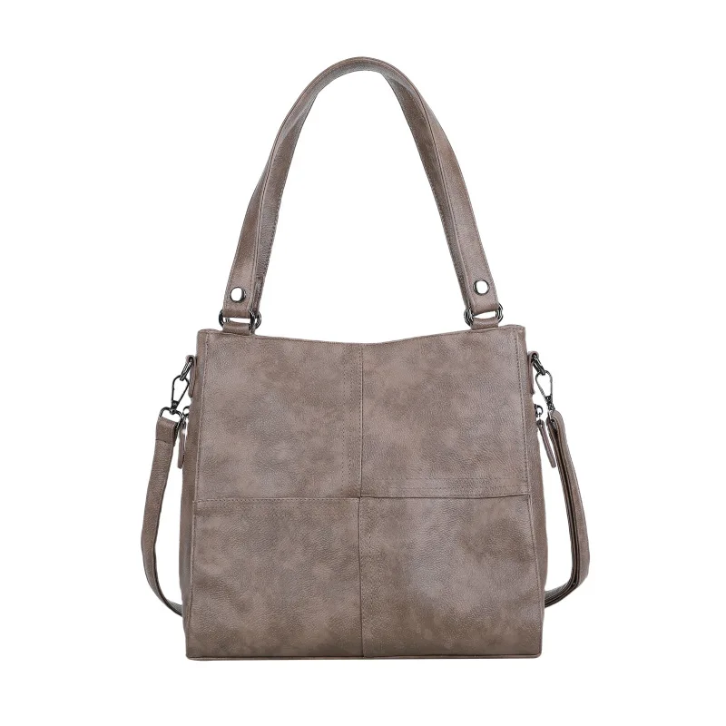 

2025 Women's Large Capacity Tote Bag Multiway Shoulder Crossbody Purse Spacious Diaper Bag Zipper Pockets Metal Hardware Daypack