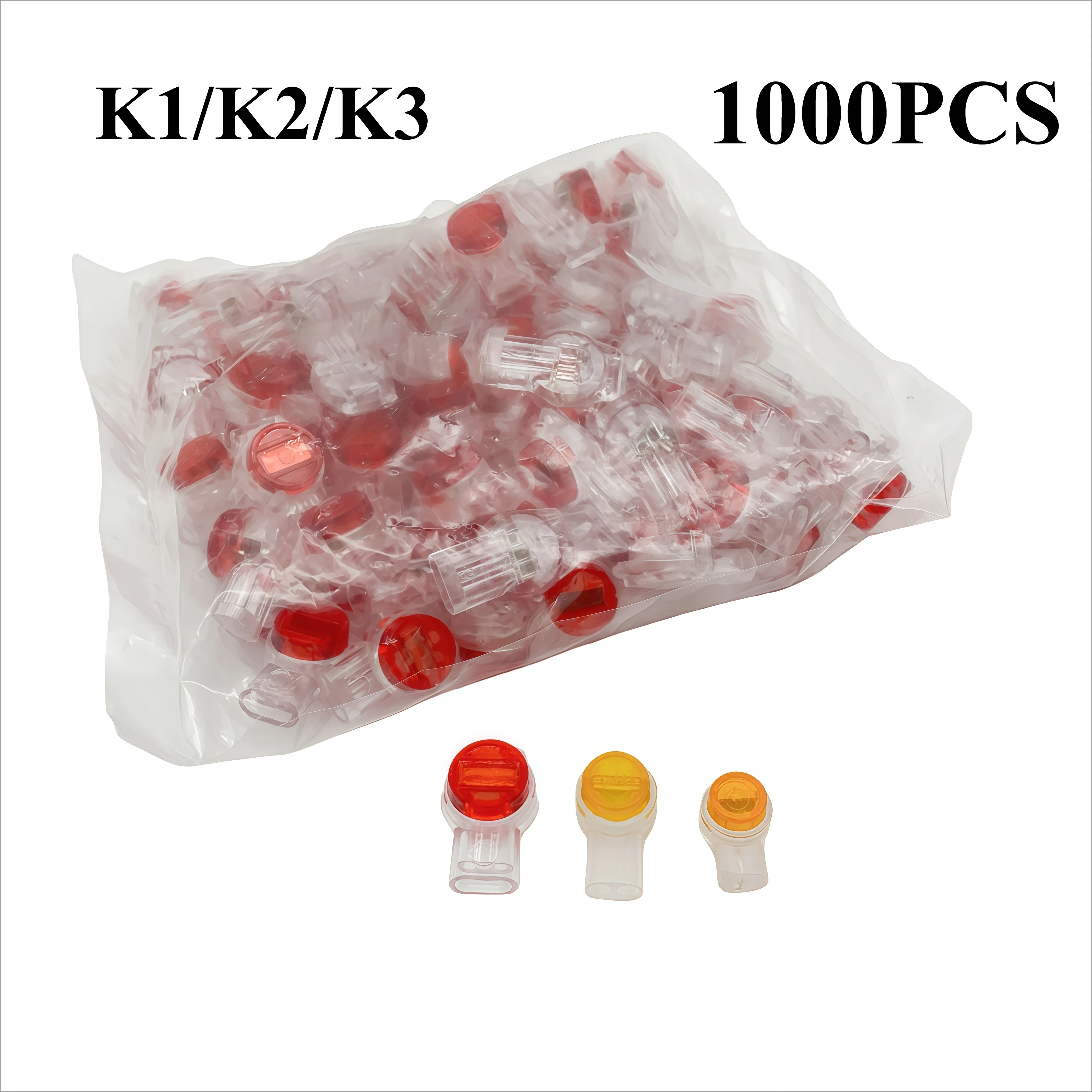 

1000 шт. водонепроницаемых сетевых кабельных разъемов UY K1, K2, K3 для телефонных линий и сетей