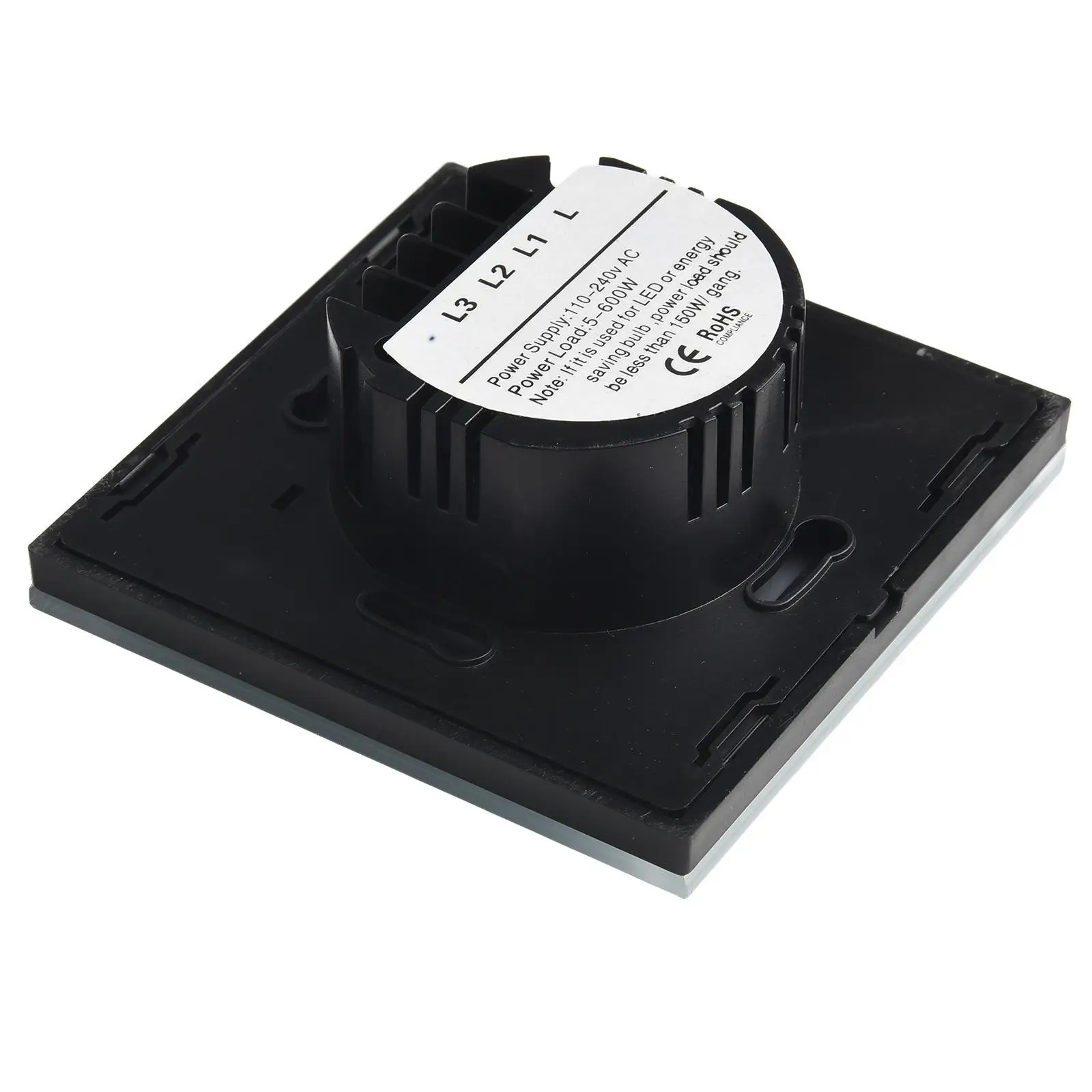 1/2pcs 2-gang 1way Touch Switch AC100-240V Led Backlight Panel Tempered Glass Wall Light Sensory Switches 86 Type CH602S Switch