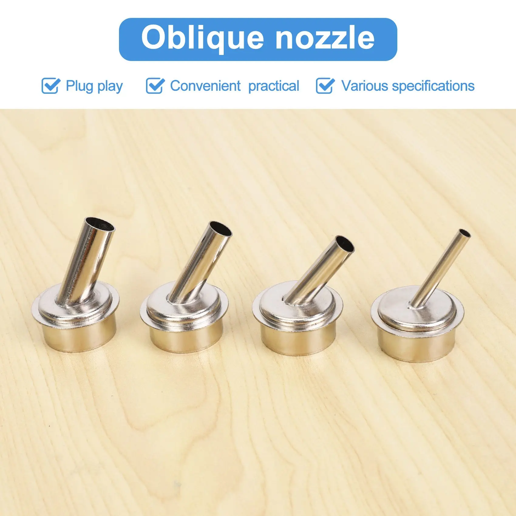 6Pcs Quick 861DW Hot Air Station Resisting Nozzles 3/4/6/8/10/12Mm Nozzle Sleeve For PCB Microscope Soldering Repair-[LUCK 9]
