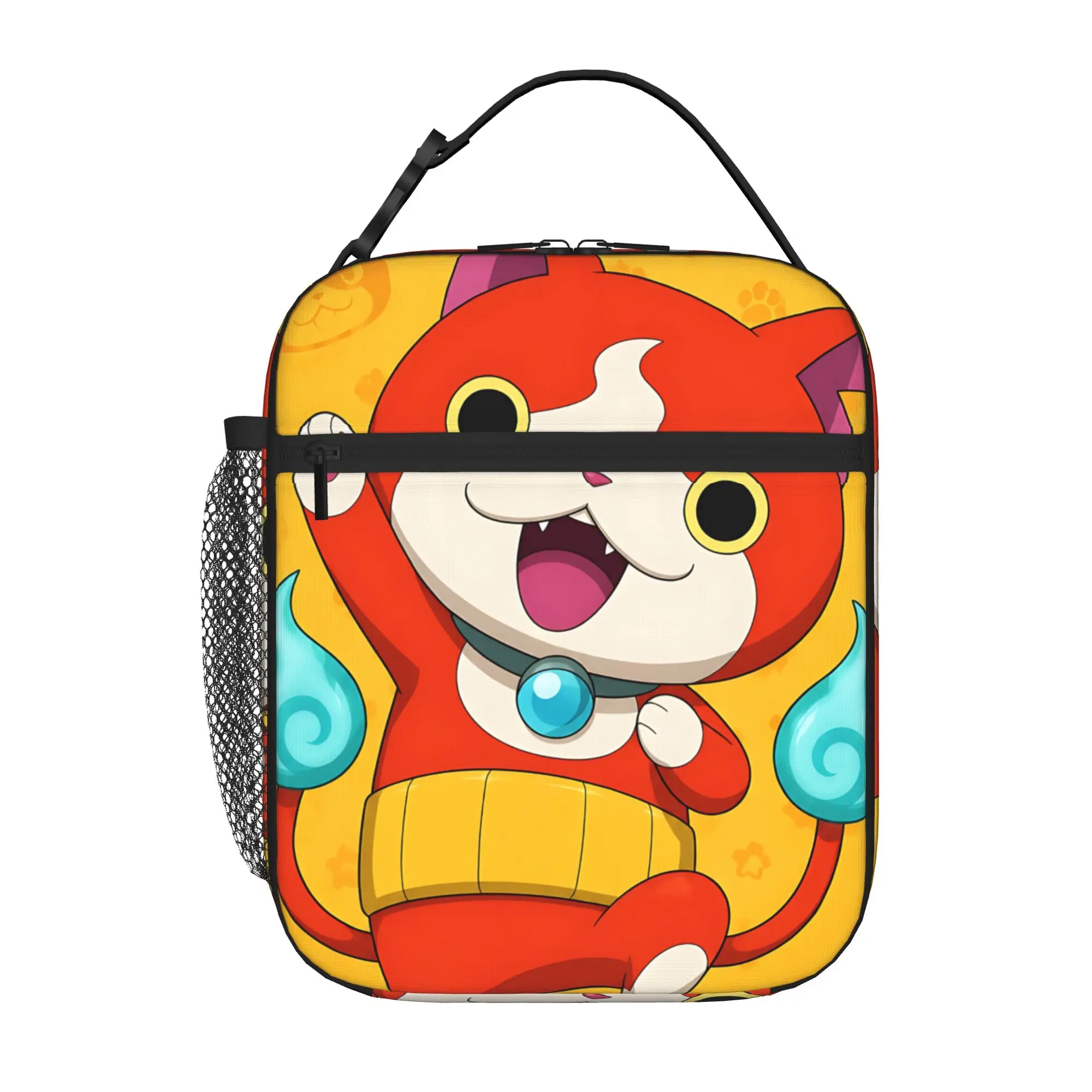 1 Piece Portable Lunch Container Happy  Zipper Closure Durable Pocket Y-Yokai WatchS  For Lunch Lunch Box Bag