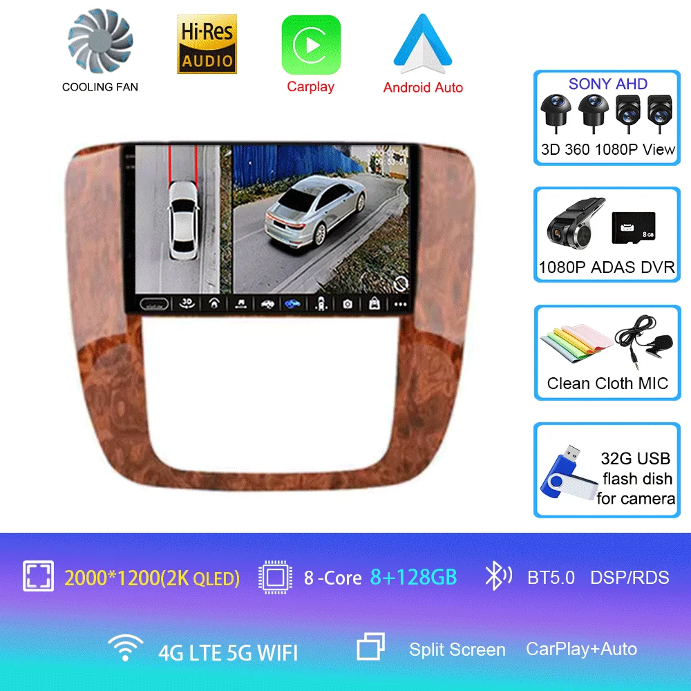 8G 128G DVR 360 2K