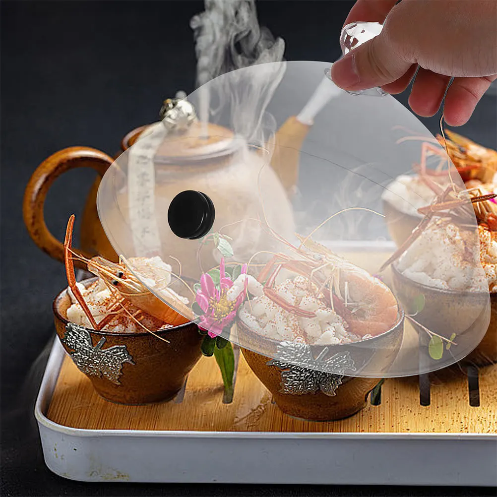 

2Pcs Acrylic Smoking Dome Cover Transparent Food Protective Lid Clear Cake Dome Display Practical Clear Cake Cover