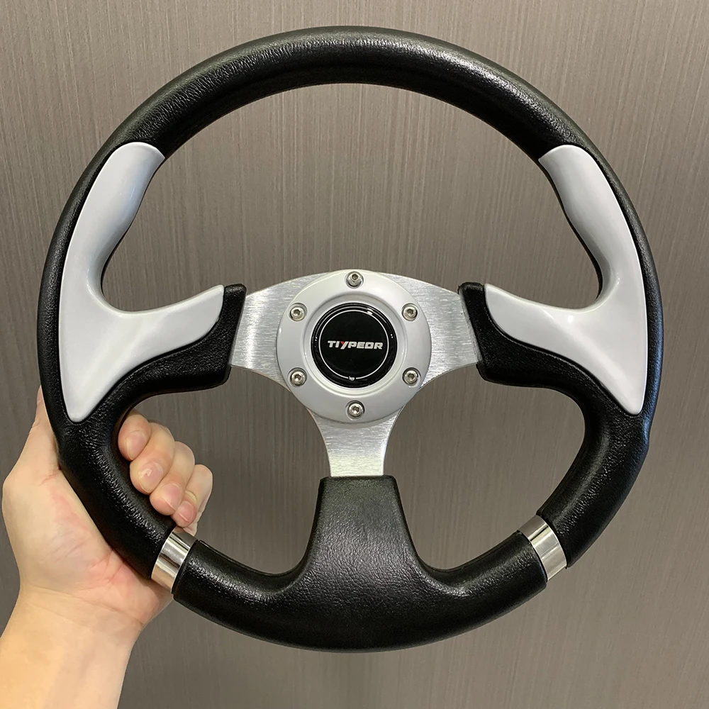 

320mm 13 Inch Tiypeor Universal Aluminum Alloy Style PU Racing Game Simulator Steering Wheel