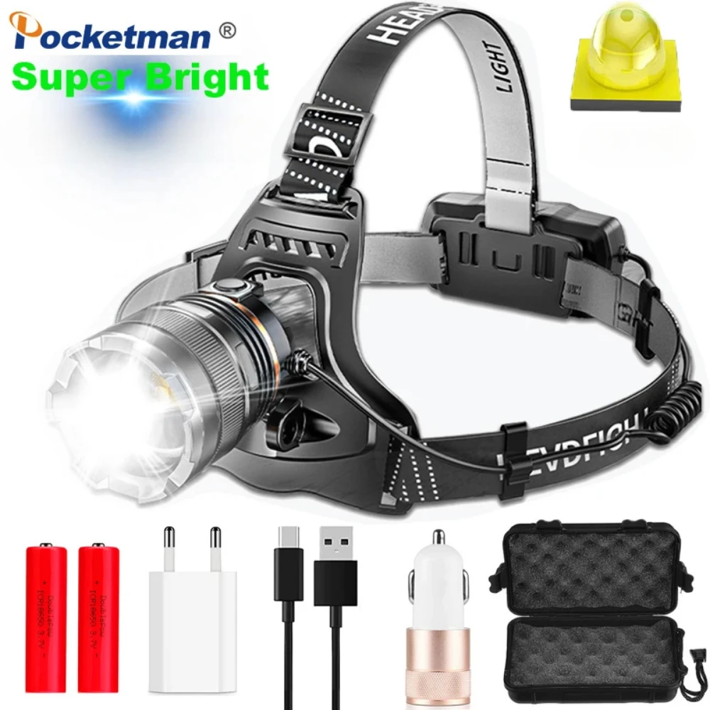 

Strong Light LED Headlamp IR Motion Sensor Headlight Head Lamp Outdoor Fishing Torch Spotlight Waterproof Camping Head Lantern