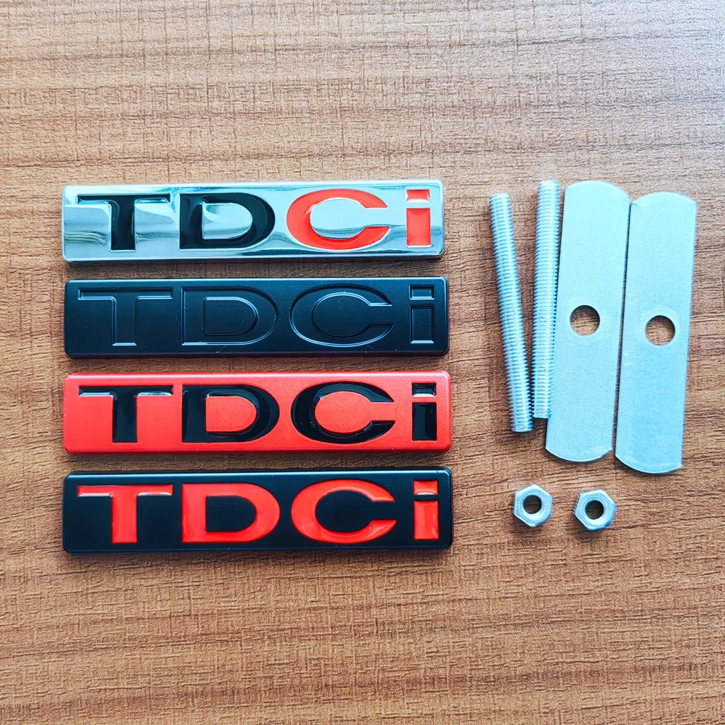 3d Metal Black Logo TDCI Emblem Car Trunk Decal Front Grille Badge Sticker Accessories