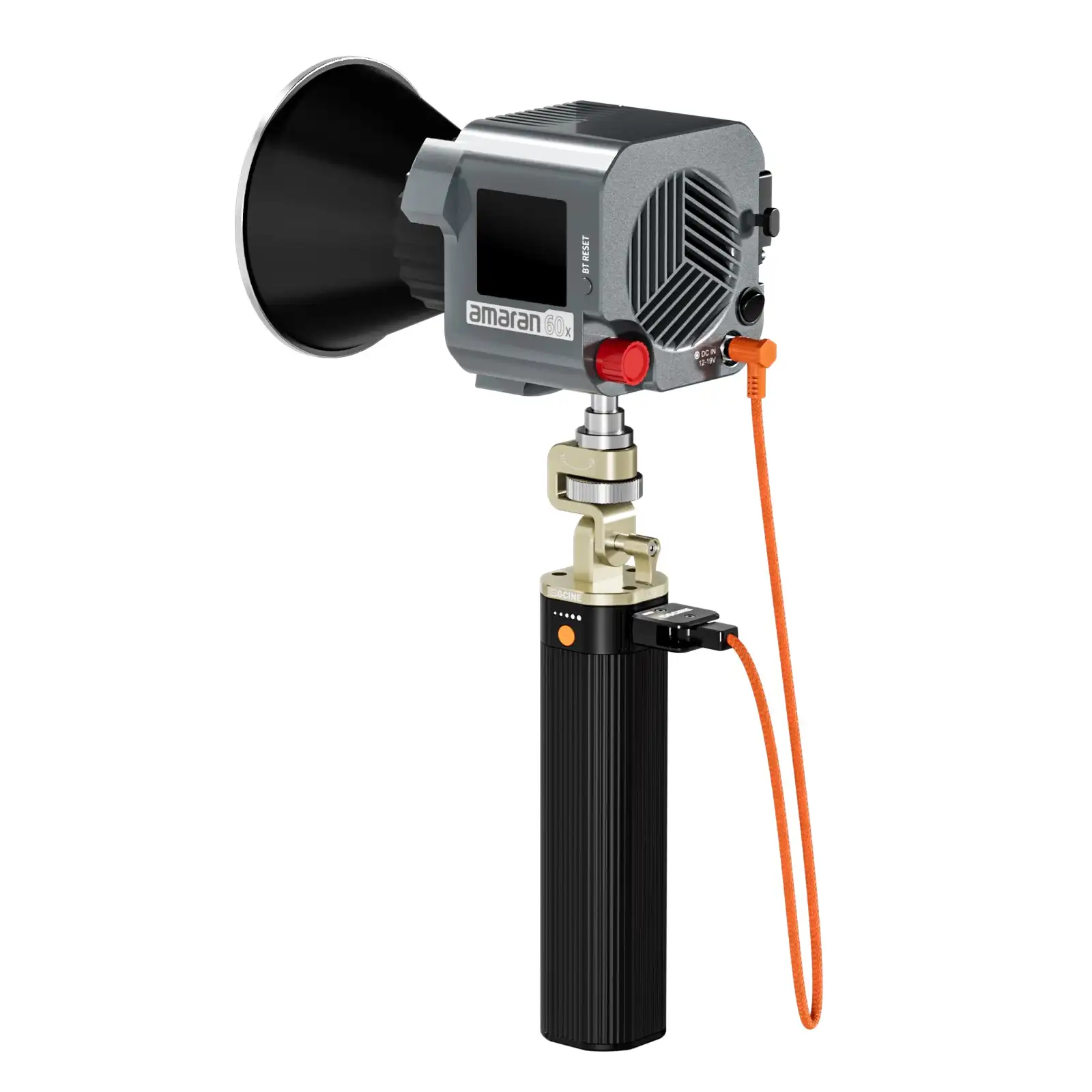 ZGCINE H90Pro 95W Battery Grip with Bouncy Arri Locating Pin and 180° Rotation Holder Battery Handle USB-C D-Tap for Video Light