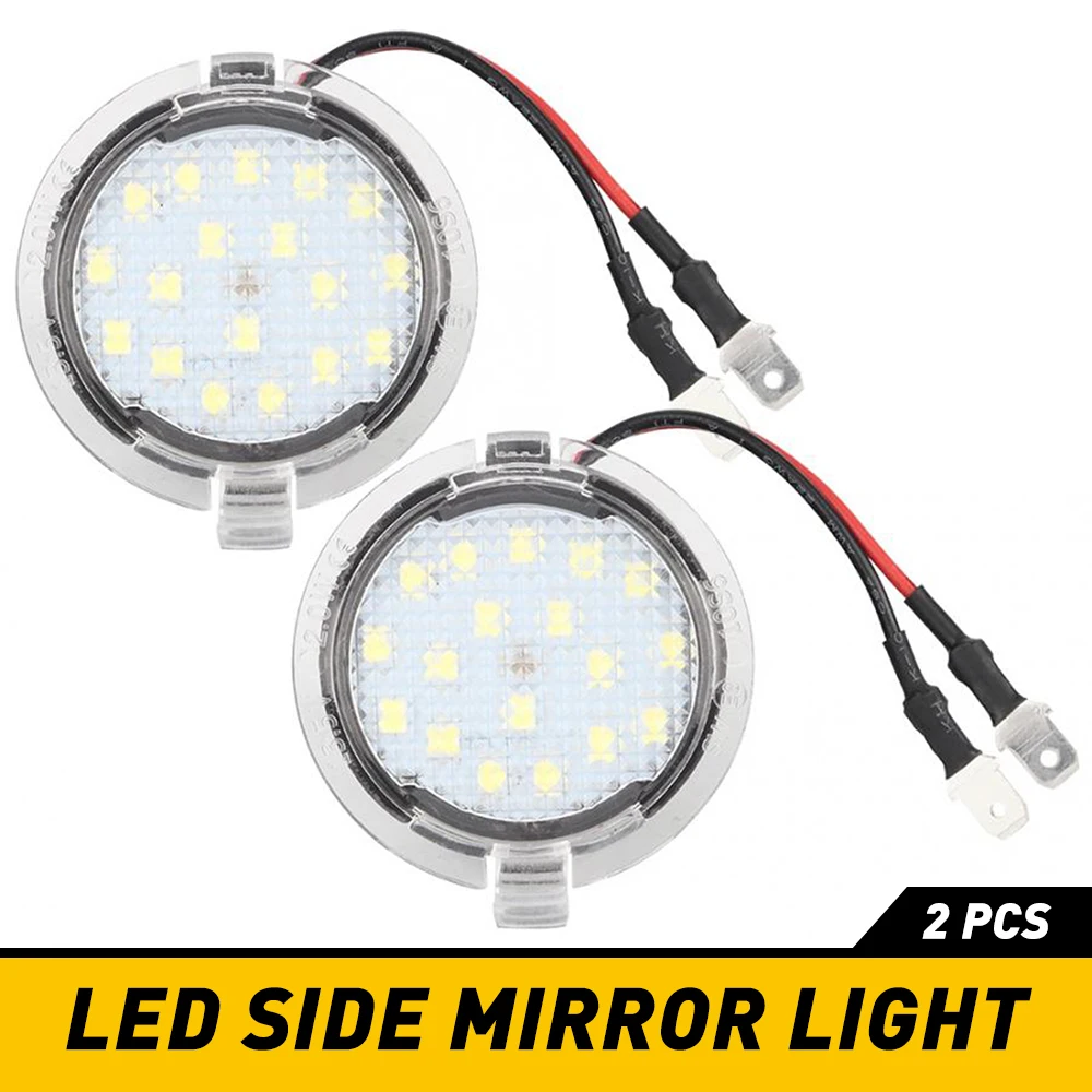 2X LED Pathway Lighting CANBUS Under Side Mirror Puddle Light for Ford Edge Ranger Mondeo Fusion Flex Explorer Taurus Expedition