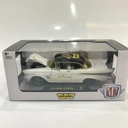 1:24 1957 Chevrolet hardtop quattro porte collegamento volante pressofuso in lega di metallo modello di auto giocattoli per bambini collezione regalo giocattolo