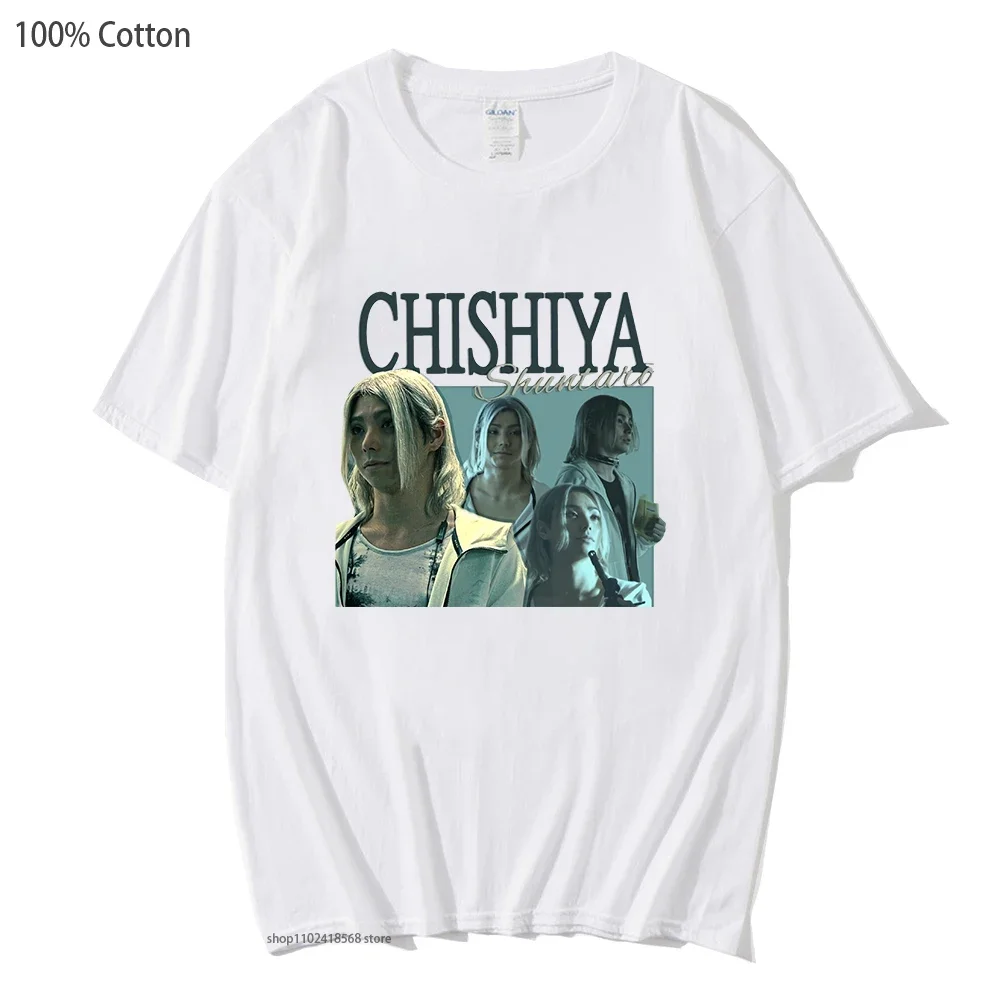 Anime Alice In Borderland T-Shirts Chishiya Printed Tshirts Men Fashion Tops 100% Cotton Women Clothing Y2k Clothes Summer Tops