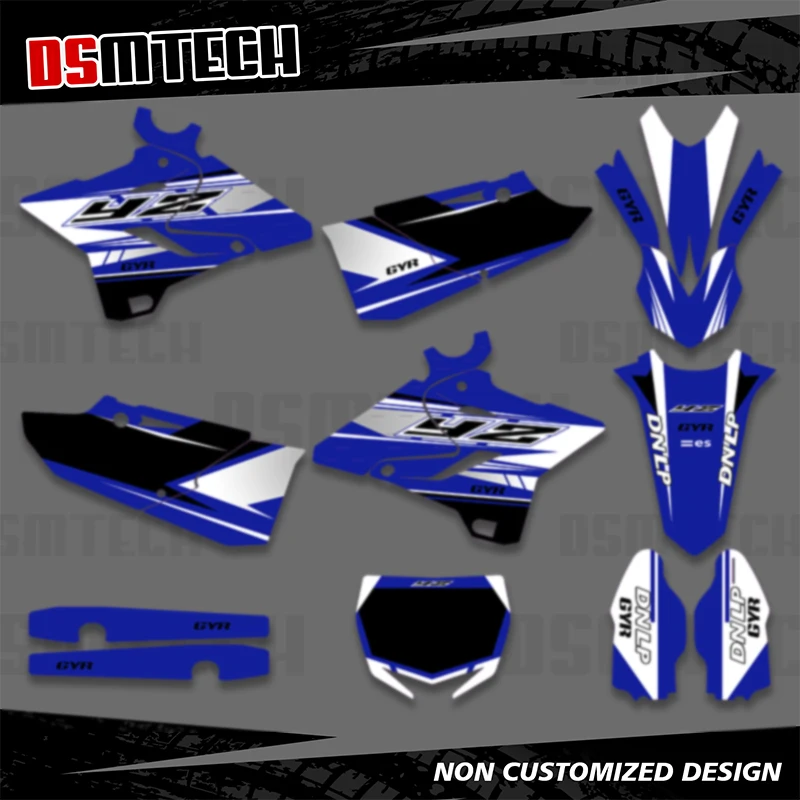 

DSMTECH для YAMAHA 2015 - 2021 YZ125 YZ250 2016-2021 YZ250X полностью графическая наклейка наклейки Наборы номер имя на заказ