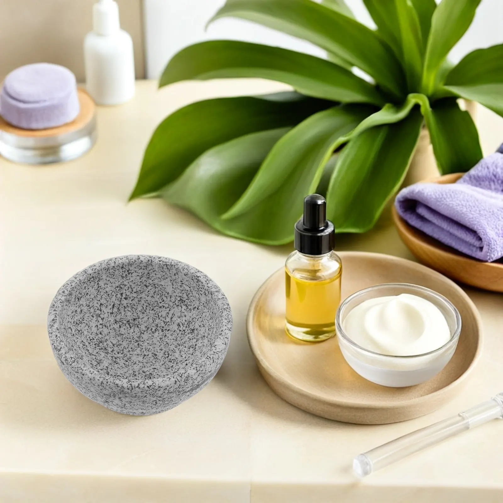 Sauna Aromatherapy Stone Cup 600Ml Heat Resistant Soapstone Essential Oil Diffuser Bowl for Sauna Heater Stove Steam Room Home