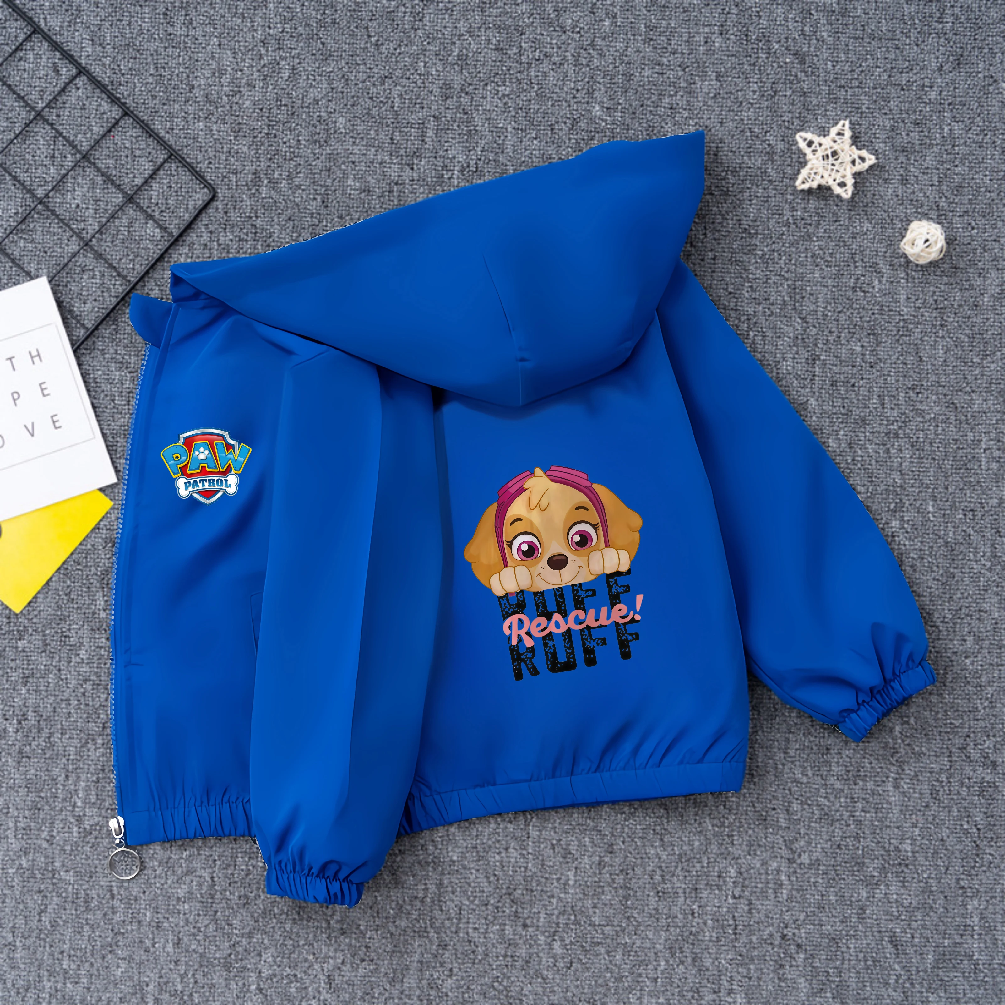 PAW Patrol Boys Girls Cartoon Print Jacket Spring Autumn Stand Collar Zipper Kids Sports Outerwear Coat