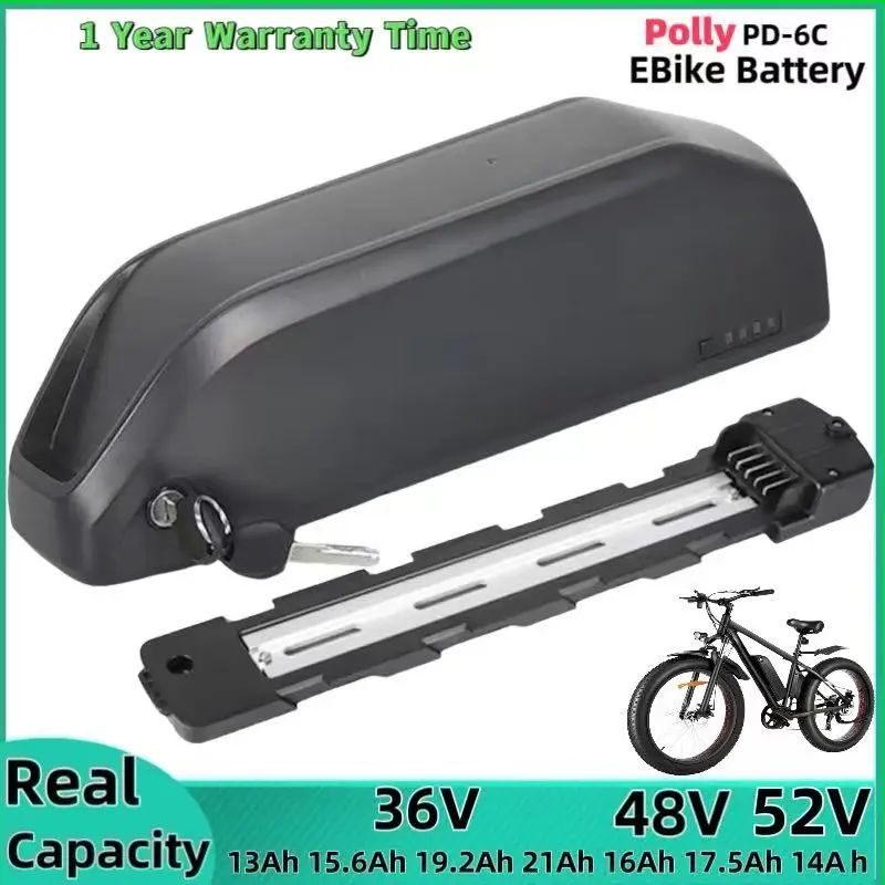 EBike Battery 52V 48V 36V Downtube Polly electric bike accu 17.5AH lihtium ion E Bike Batteria Pack for bafang 500W 750W 1000W