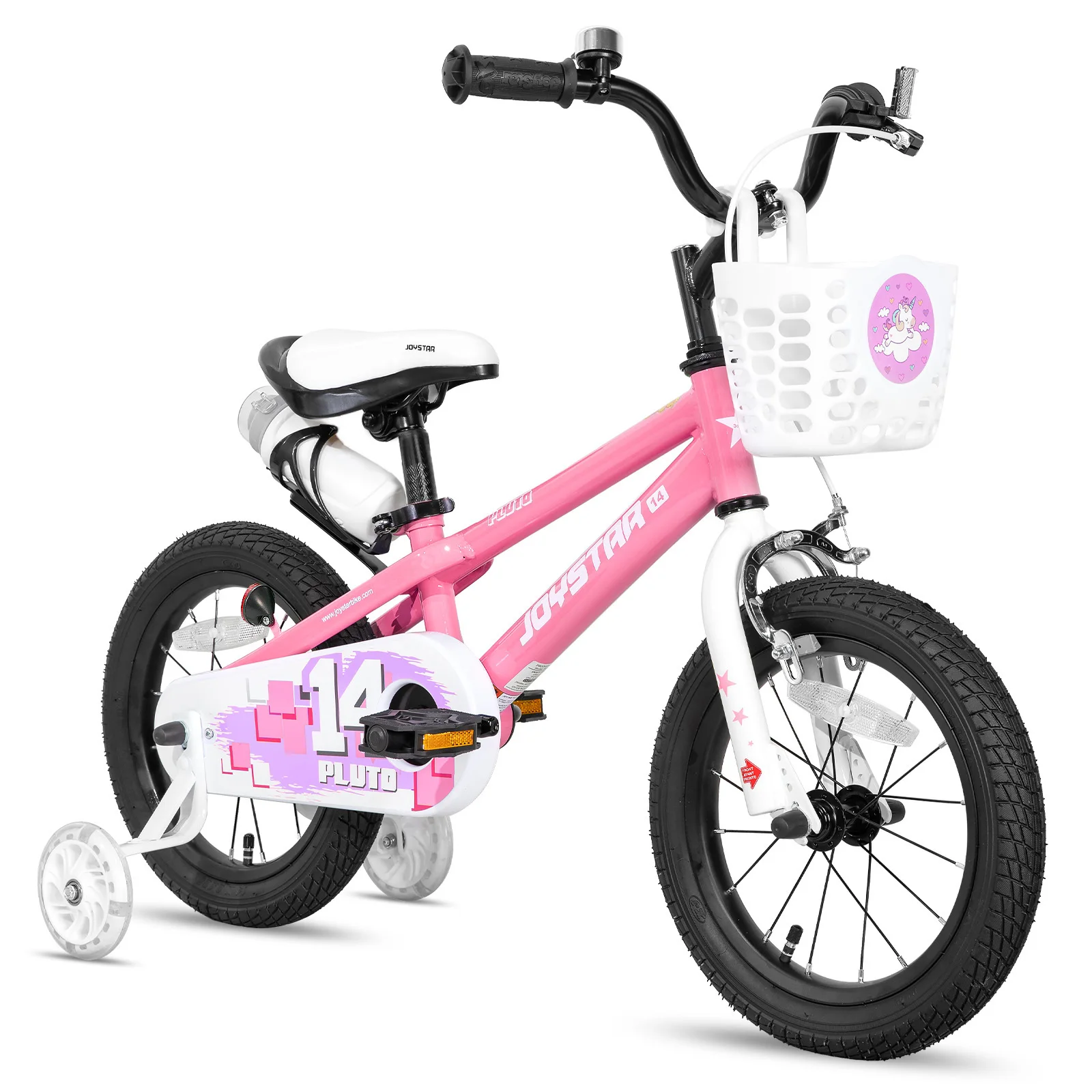 

JOYSTAR 12 14 16 18 20 Inch Kids Bike with Training Wheels, Kids' Bicycle for Boys Girls Age 3-12 Years, Children Bikes, Pink