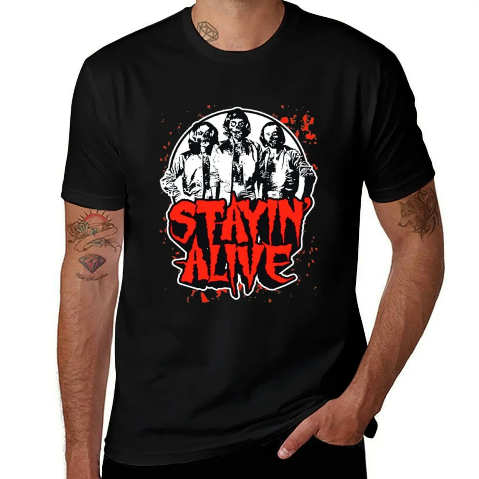 T-shirt tendance avec impression artistique The Bee Gees Stay Alive Gift Halloween