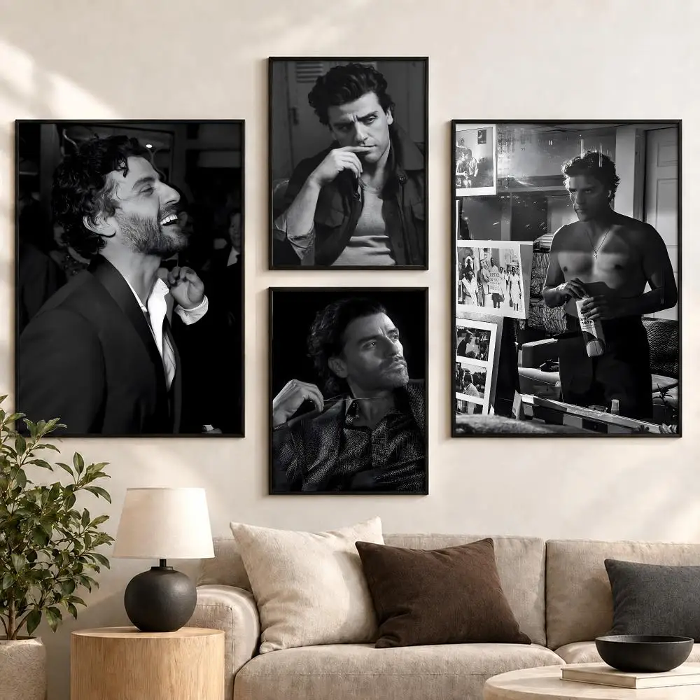 Oscar Isaac Actor Cinema Classic Dramatic Portrait Poster Aesthetic Art Print for Bedroom & Living Room Decor, Unframed