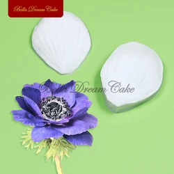 2pcs/set Buttercup/Anemone Petal Veiner Silicone Mold 3D Fondant Flower Clay Mould DIY Wedding Cake Decorating Tools Bakeware