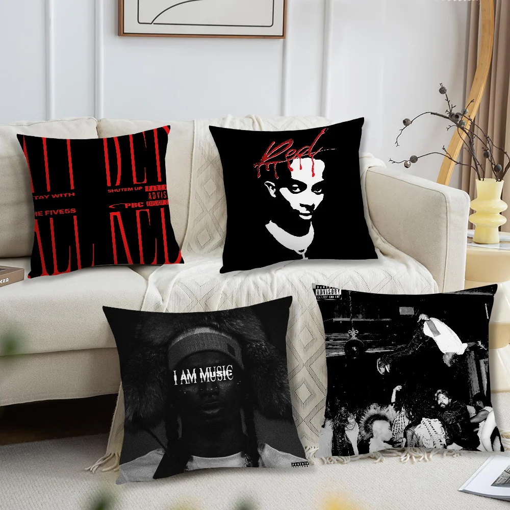 Rapper P-Playboi carti I am music Pillow Case Living Room Sofa Cushion Cover Suitable For Home Bedroom Room Decoration