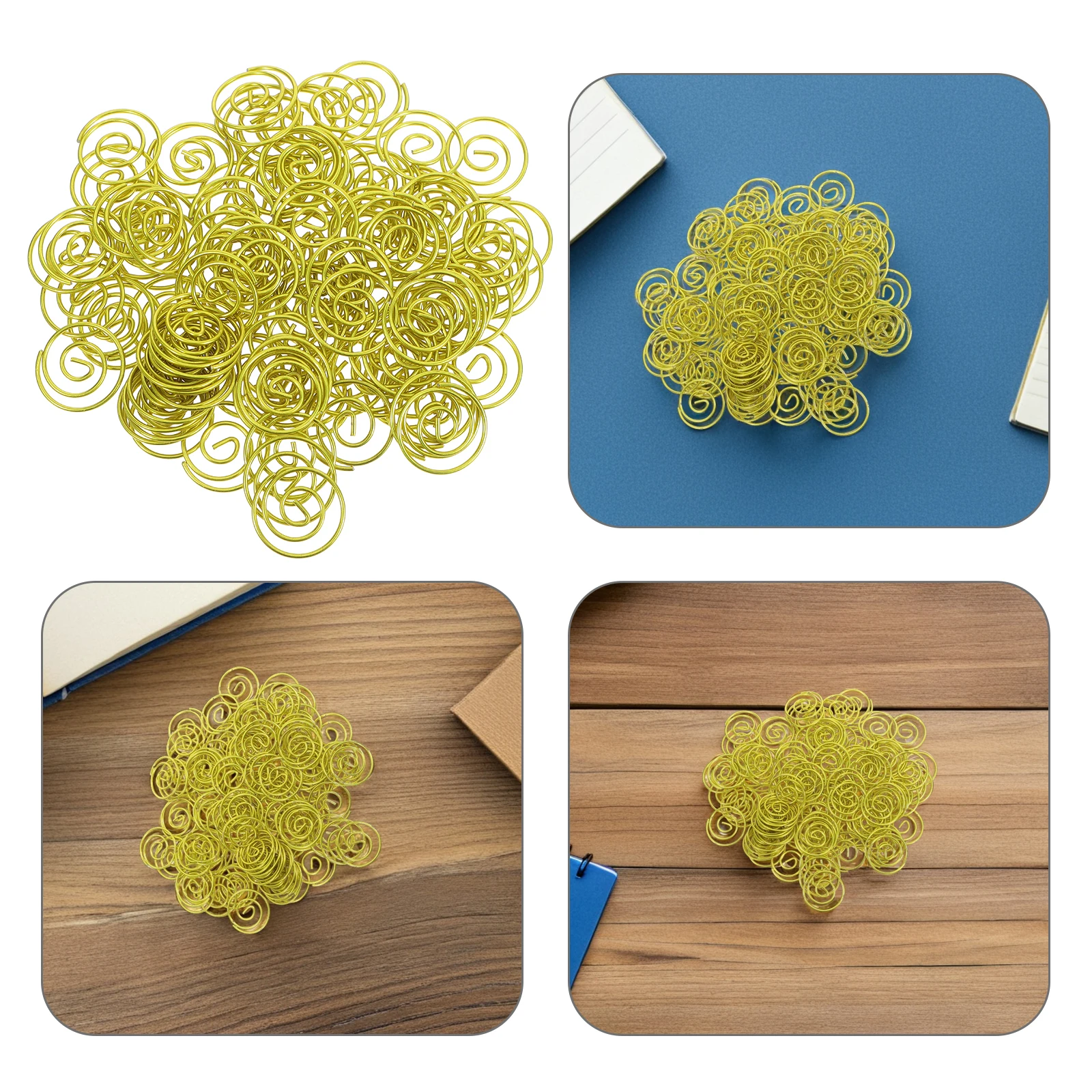 

100Pcs Small Circular Metal Paper Clips Round Wire Clips for Document Sorting File Organizers Planner Bookmark Wire Paper Clamps