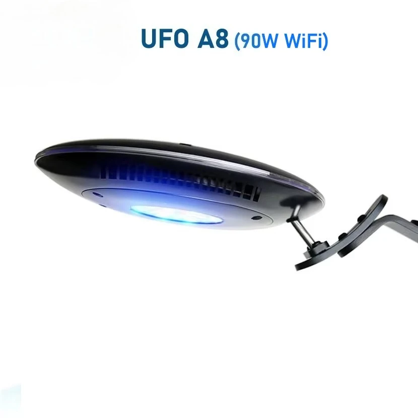 UFO A8 90w Wireless Programmable Full Spectrum 7 Channel Aquarium Light Emitting Diode Reef Light for Saltwater Marine Fish Tank