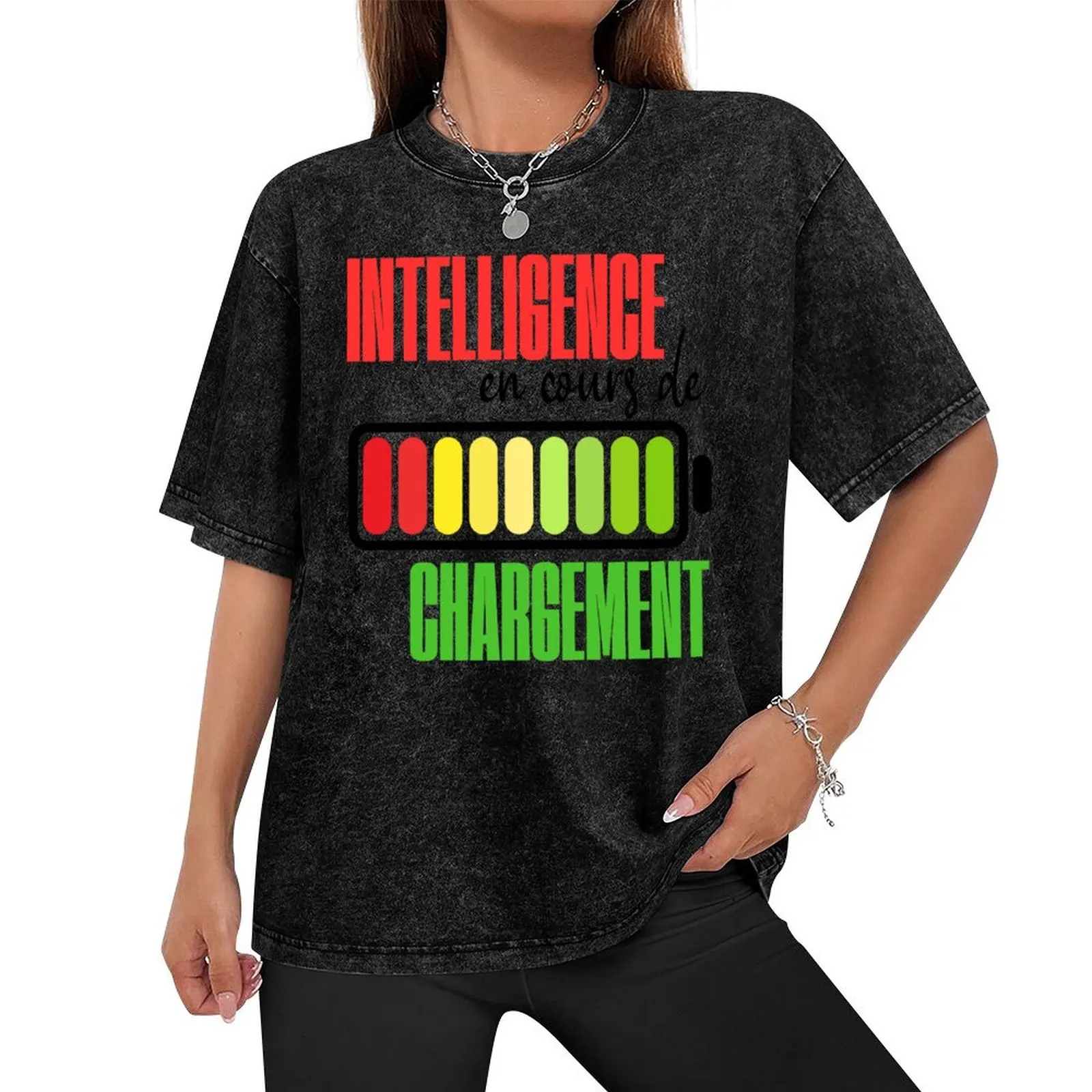 Humor - Intelligence loading T-Shirt plus size tops oversized t shirt new edition custom t shirt black t shirts for men