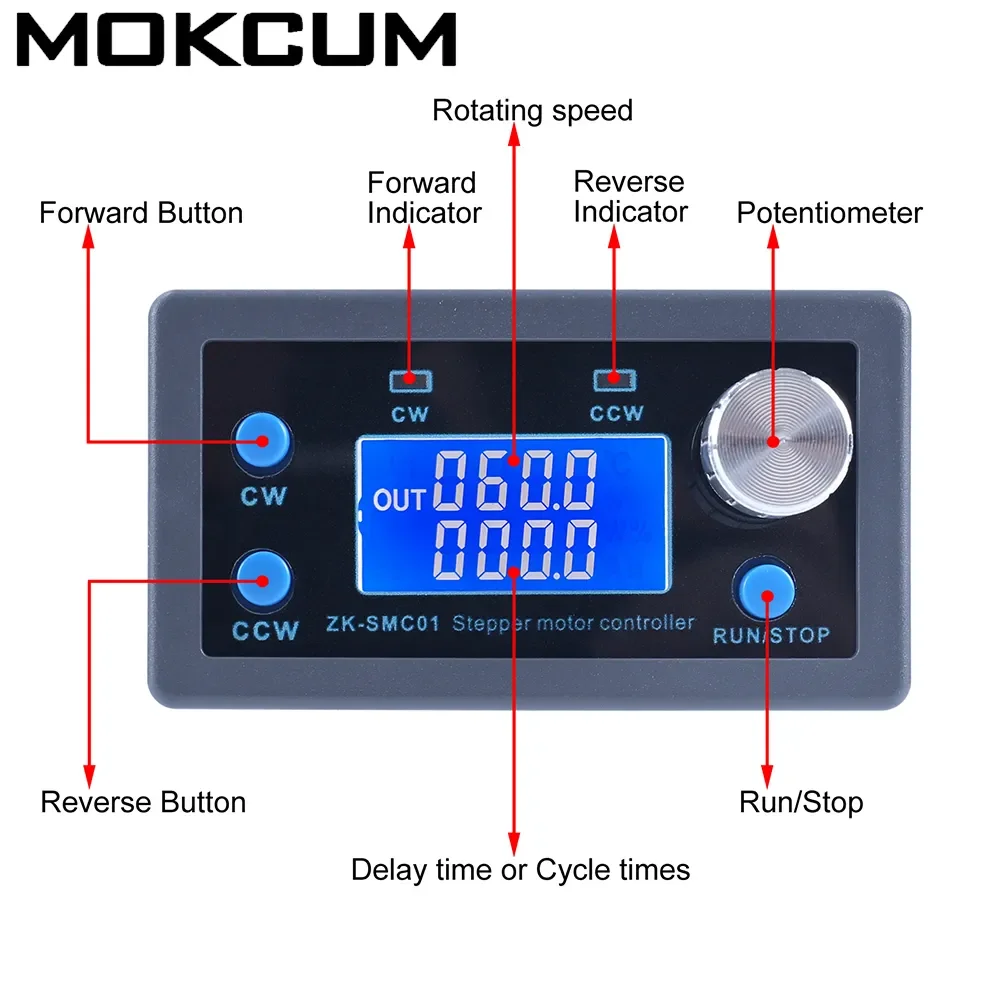 

Промышленный Автоматический шаговый двигатель с ЧПУ постоянного тока 5в-30в, контроллер с одной осью, устройство для ЧПУ HD ЖК-дисплея