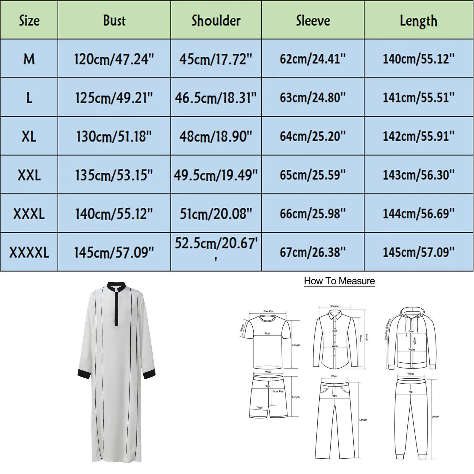 White Arabic Muslim Robe Men Jubba Thobe Long Sleeve Pakistan Islamic Abaya Kaftan for Men Stand Collar Loose Clothing Men Robe