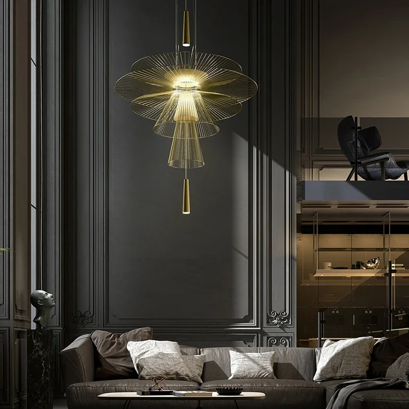 Imagem -03 - Flying Saucer Hanging Lâmpadas para Teto Luxo Metal Pendant Lights Restaurante Ins Led Chandelier Loft Home Decorações