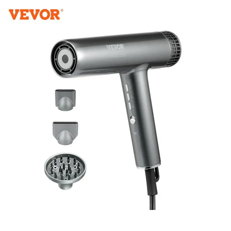 VEVOR Professional Hair Dryer 3 Million Negative Ions Blow Dryer 98000RPM High-Speed Brushless Motor Hair Dryers for Home Travel