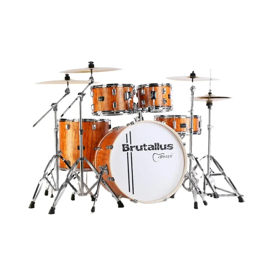 Donner Drumstel 5 Drums 4/3 Bekkens Jazz Drums 6-laags esdoorn + 4-laags populieren drumstel voor volwassenen en kinderen Inclusief bekkenstandaards