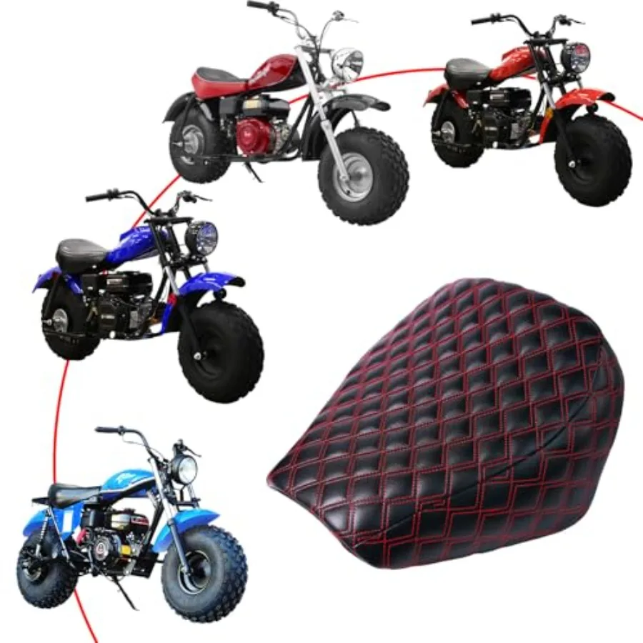 Red Retro Design Mini bike Seat for Massimo Traaster Hurricane MB200 MB2002 for Baja Warrior WR65 Mini Baja Baja heat Carbon 6.
