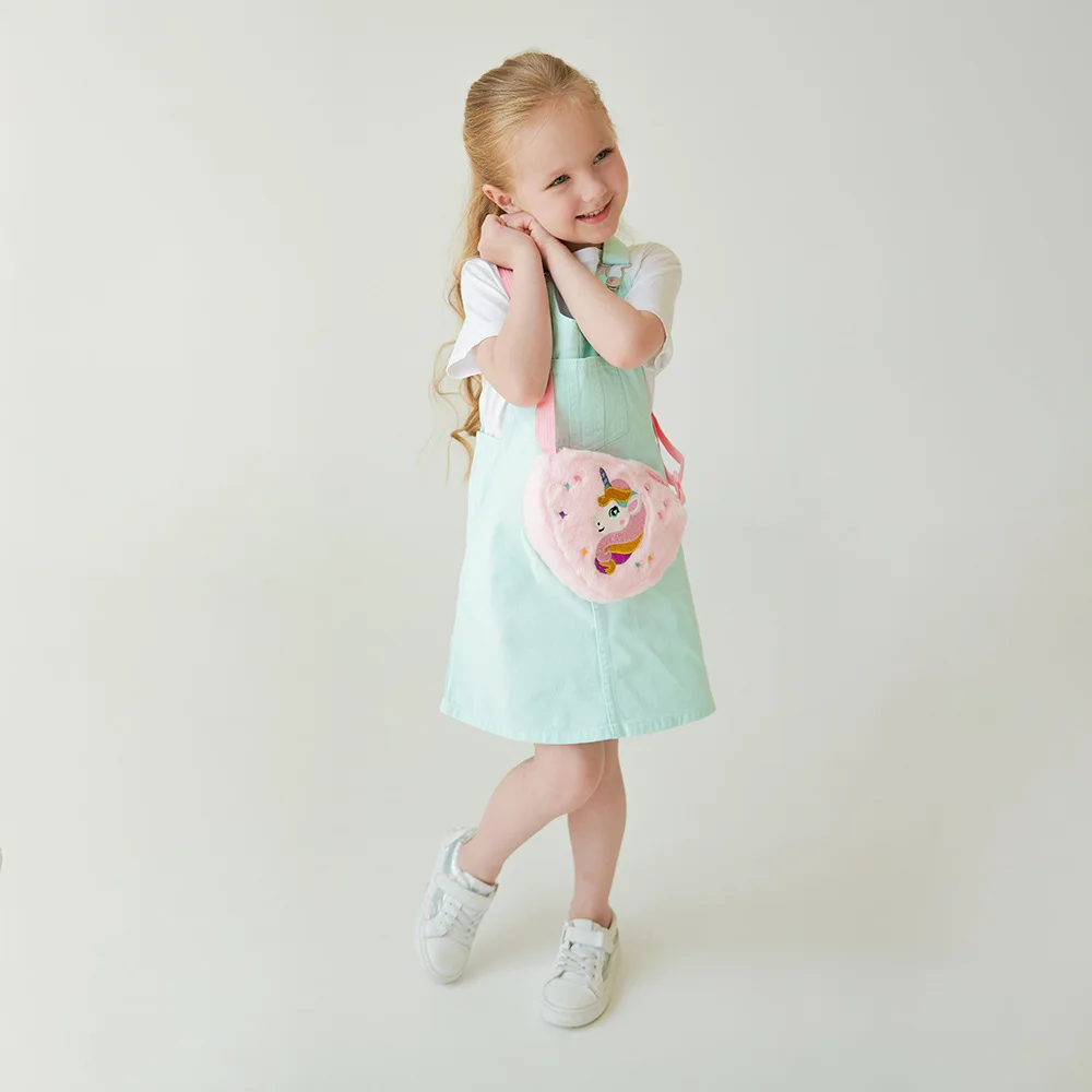 Kawaii Plush Crossbody Bag with Adjustable Shoulder Strap Cute Fluffy Unicorn Shoulder Purses Unique Handbag Tote with Zipper - view 3