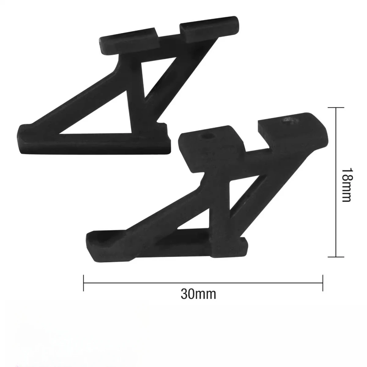 1/10 Rear wing Mount. RC Drift car 1:10 Rear spoiler. Black plastic wing spoiler 18mm x 30mm. Remote Control car