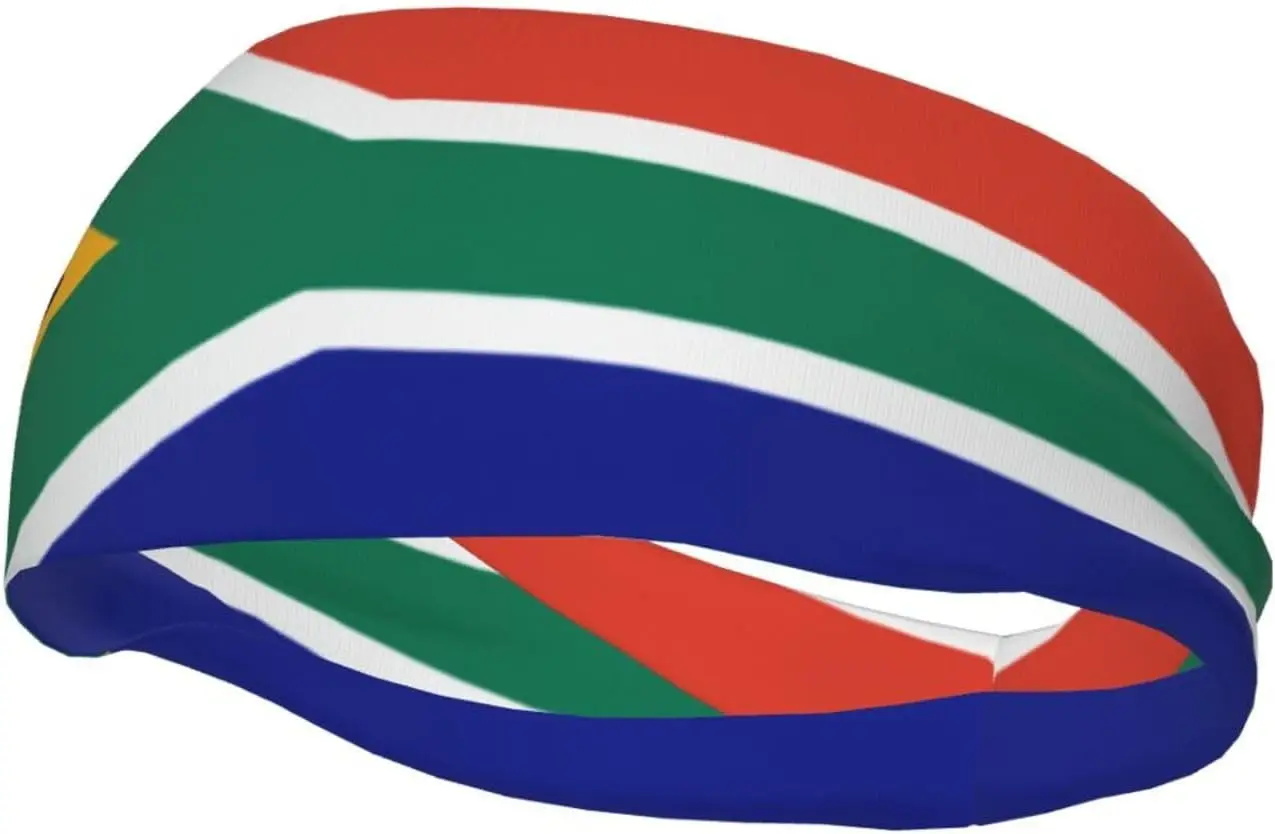 

South Africa Flag Sports Headband & Sweatband Hairband for Women Men for Running,Cycling, Yoga,Hiking