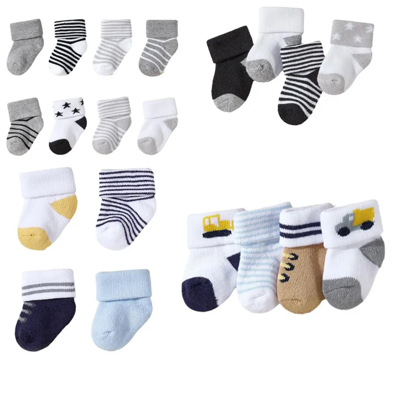 4Pair/lot New Boys\' and Girls\' Autumn/Winter Thick Warm Socks