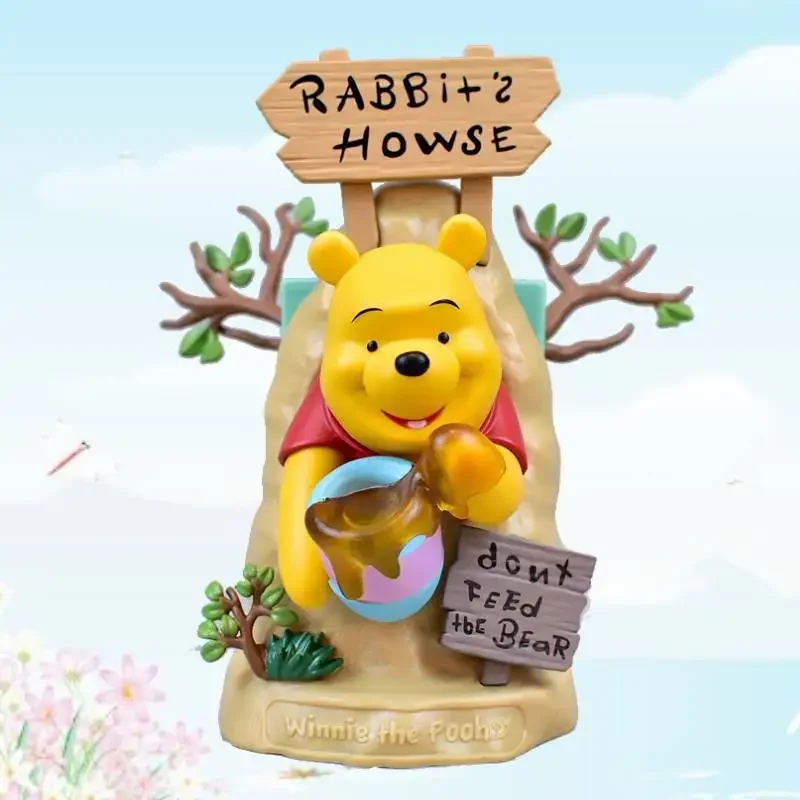 Disney Pooh Bear Winnie Anime Action Figure Model Home Room Movable Scene Decoration Collection Doll CuteToy Kid Christmas Gifts