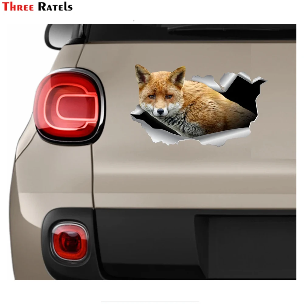Three Ratels i562 cute forest Fox animals car sticker for laptop luggage personalized anti scratch film