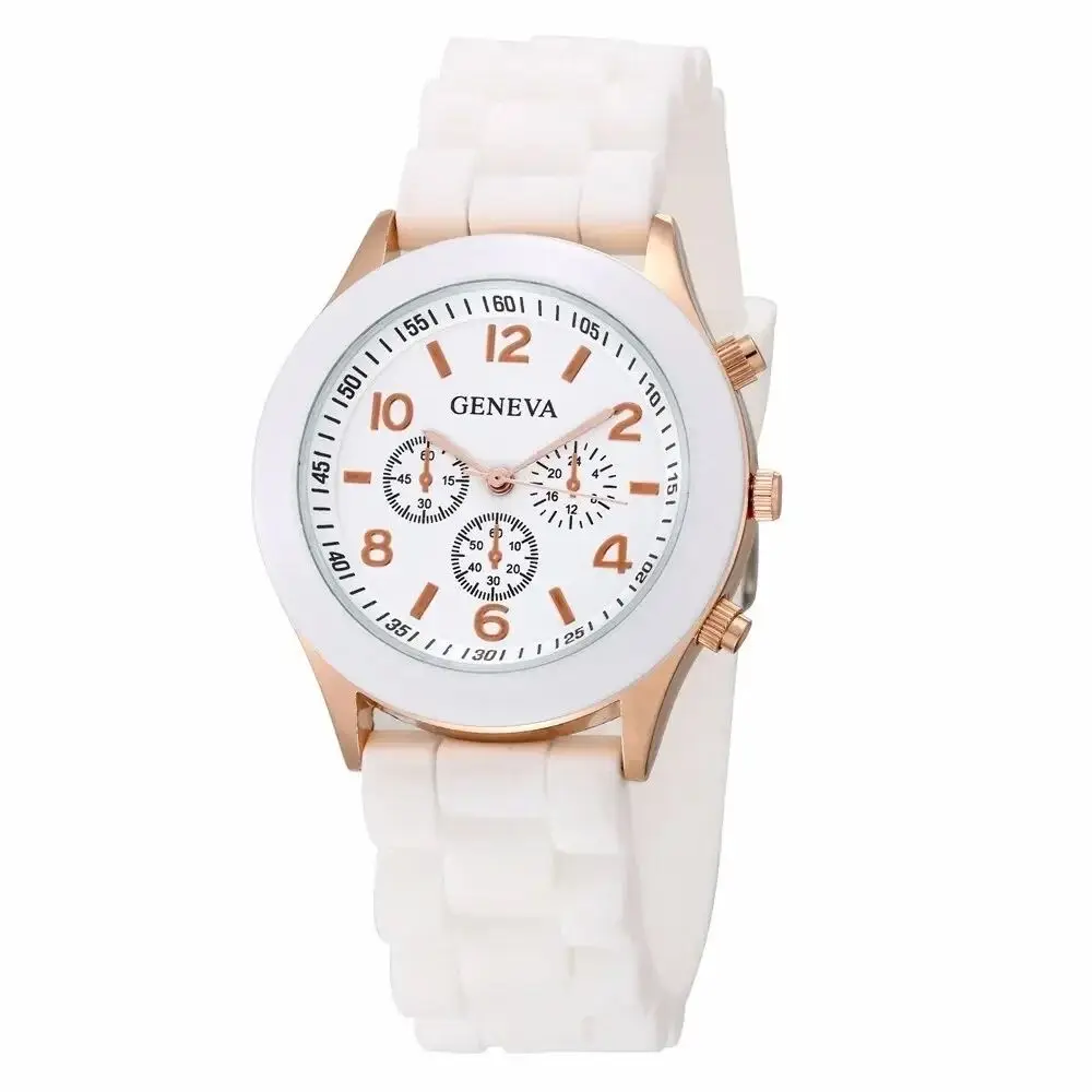 Relojes de pulsera de cuarzo con correa de silicona a la moda, reloj electrónico deportivo Simple, relojes de pulsera informales para mujer