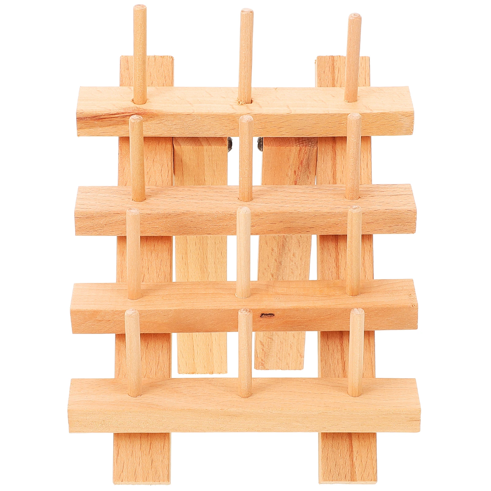 

Wooden Holders Household Storage Rack Solid Sewing Organizer Durable Corrosion Resistant Desktop Thread Stand For Embroidery