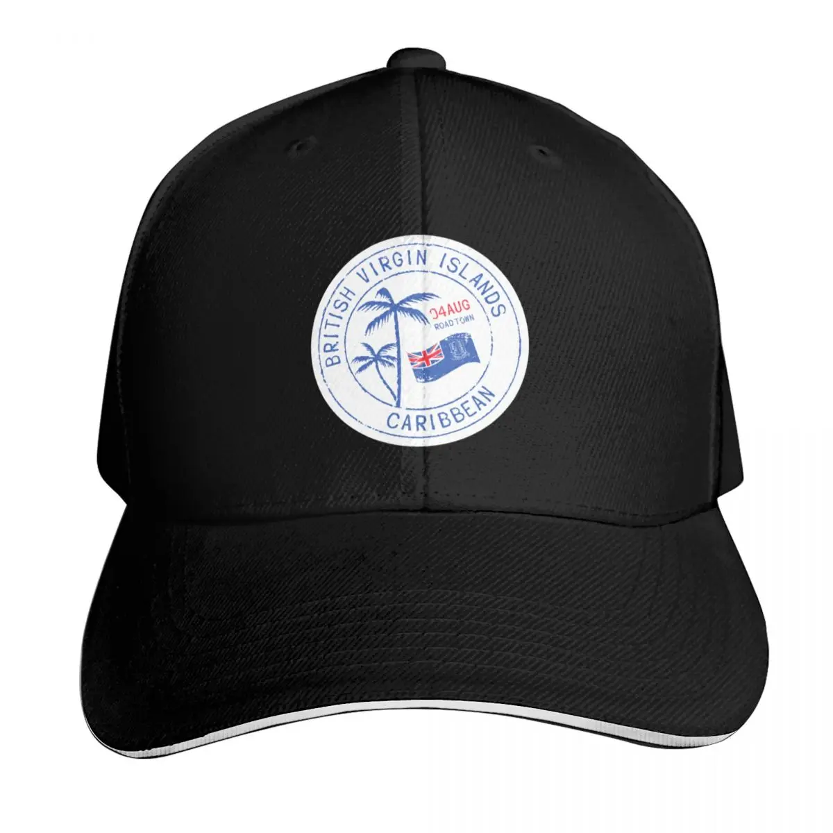 BVI Stamp Baseball Cap Curved Brim Classic Fit Low Profile Unstructured Unisex for Men Women