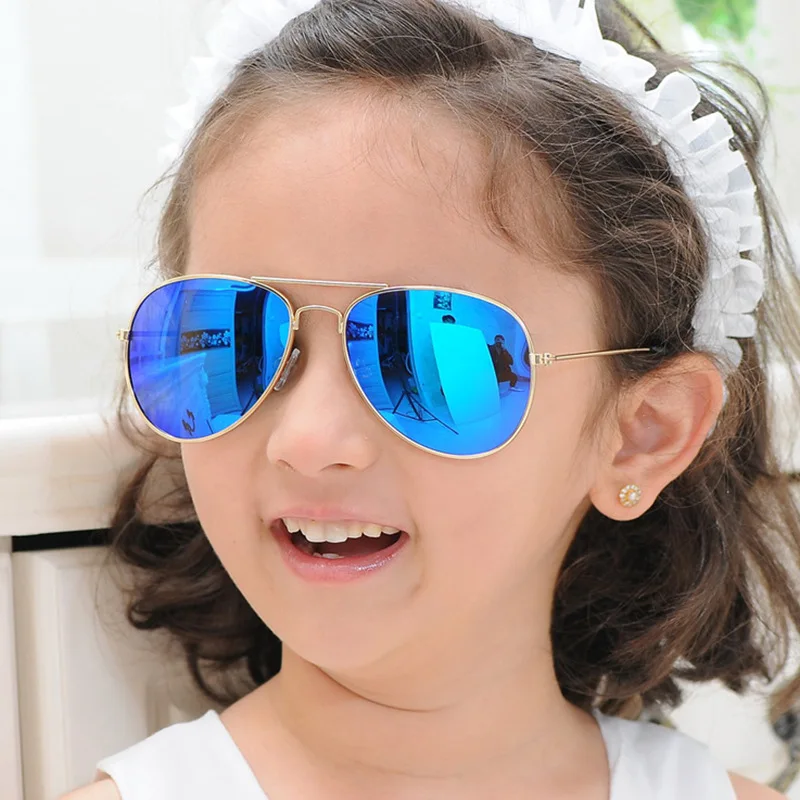 New Children\'s Polarized Sunglasses Kids Outdoor Sports Cycling Sun Glasses Girls Boys Pilot Metal Eyewear UV400 Glasses